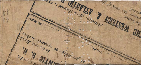 Black printed diagonally on back